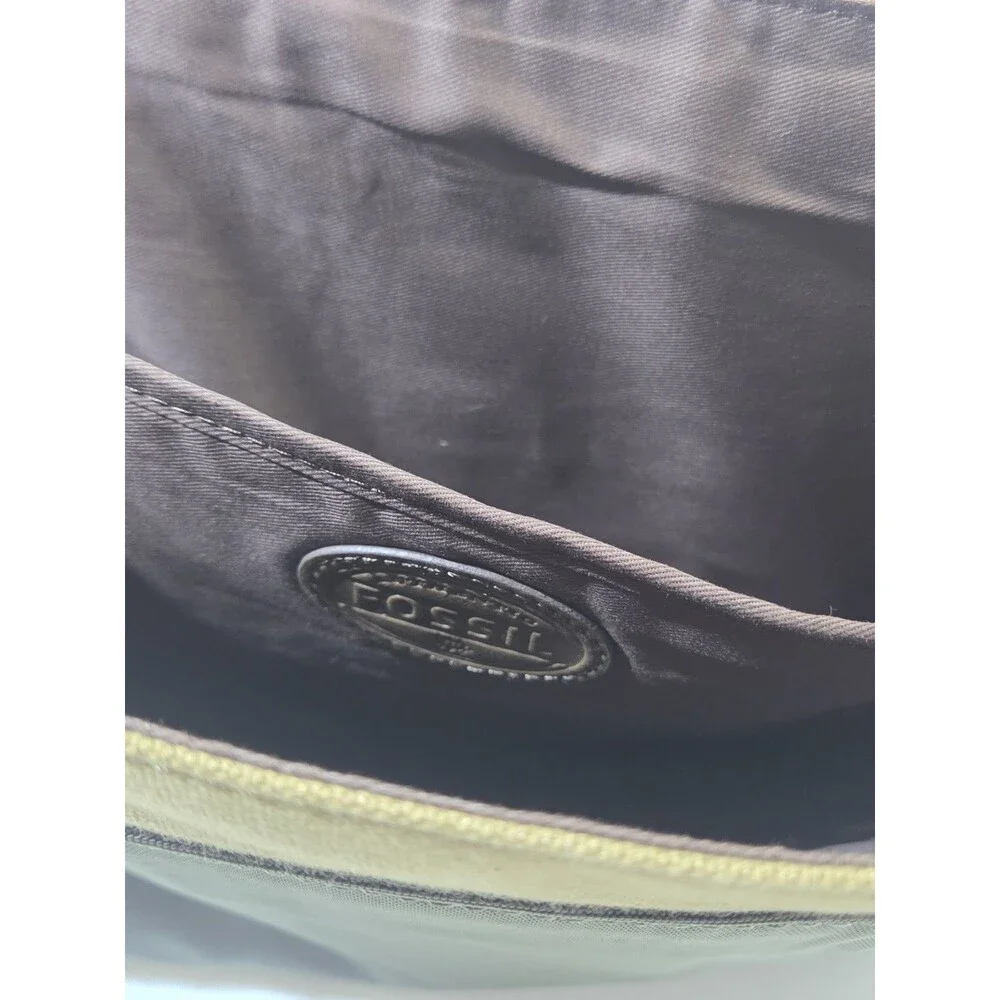 Fossil Lane Messenger Bag Canvas Olive